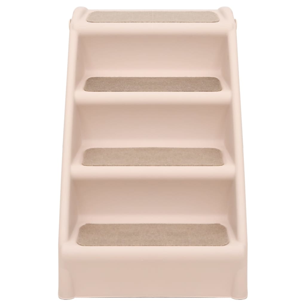 Vidaxl dog staircase foldable 62x40x49.5 cm cream