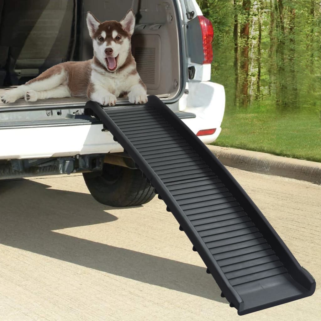 Vidaxl dog slope foldable 155.5x40x15.5 cm black