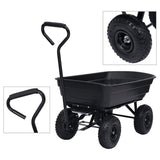 Vidaxl tuinkiepwagen 300 kg 75 l zwart