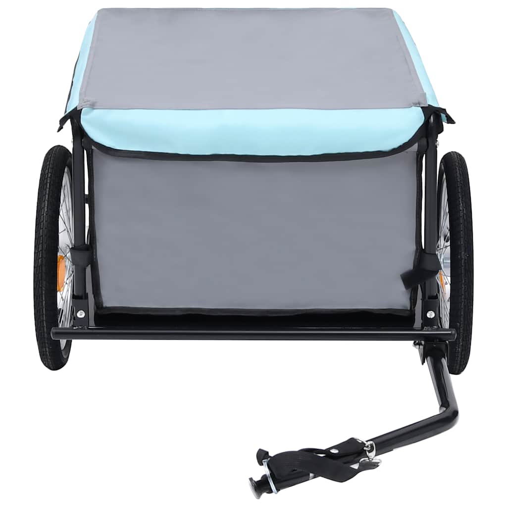 Vidaxl fietstrailer 65 kg zwart en blauw