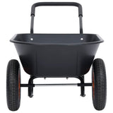 VidaXL Kruiwagen 100 kg 78 L zwart en oranje