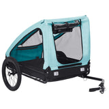 Vidaxl Dog Bike Trailer blau und schwarz