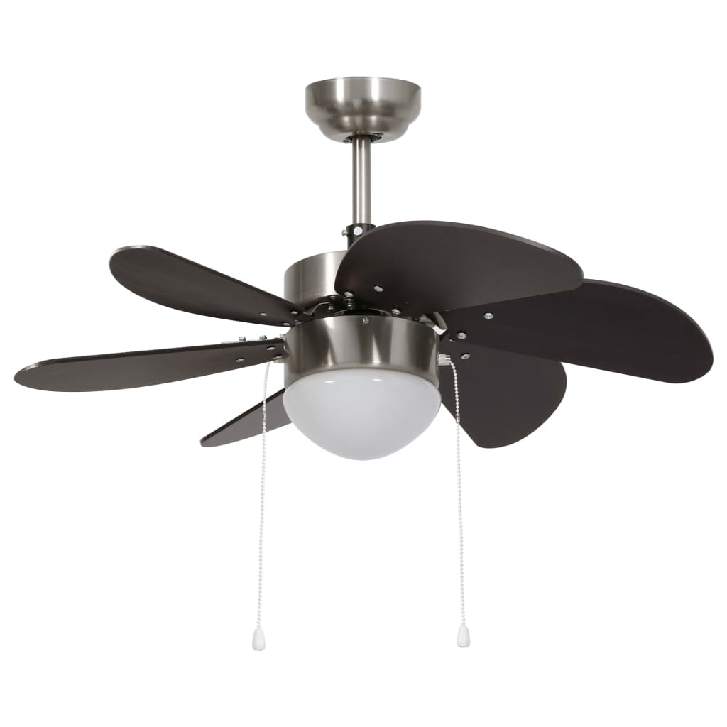 Vidaxl tering Fan mat Lampe 76 cm donkelbrong