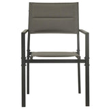 Vidaxl tuinstoelen 2 st textileen en staal grijs en antracietkleurig
