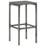 Vidaxl barkrukken met kussens 2 st poly rattan grijs