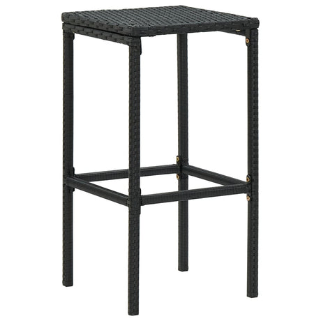 Vidaxl barkrukken 6 st met kussens poly rattan zwart