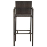 Vidaxl barkrukken 4 st poly rattan bruin