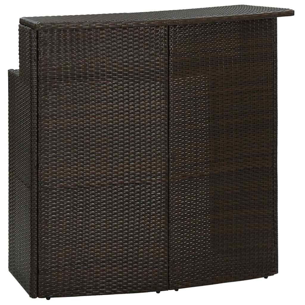 Vidaxl tuinbartafel 120x55x110 cm poly rattan bruin