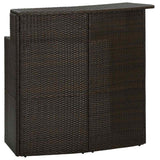 Vidaxl tuinbartafel 120x55x110 cm poly rattan bruin