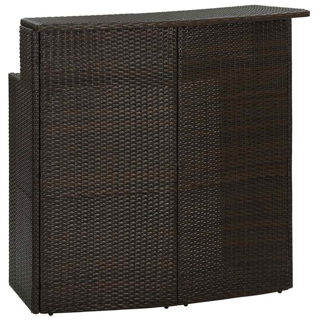 Vidaxl tuinbartafel 120x55x110 cm poly rattan bruin