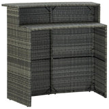 Vidaxl tuinbartafel 120x55x110 cm poly rattan grijs