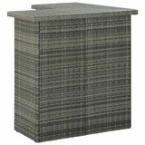 Vidaxl hoekbartafel 100x50x105 cm poly rattan grijs