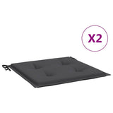 Vidaxl tuinstoelkussens 2 st 40x40x4 cm oxford stof antracietkleurig
