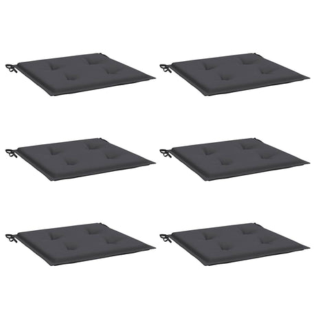 Vidaxl tuinstoelkussens 6 st 40x40x4 cm oxford stof antracietkleurig