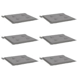 Vidaxl tuinstoelkussens 6 st 40x40x4 cm oxford stof grijs