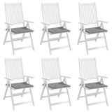 Vidaxl tuinstoelkussens 6 st 40x40x3 cm oxford stof grijs