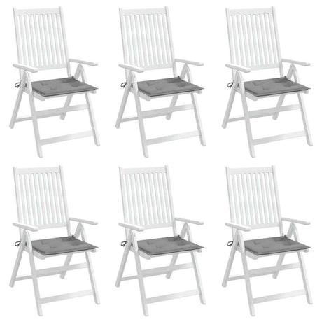 Vidaxl tuinstoelkussens 6 st 40x40x3 cm oxford stof grijs