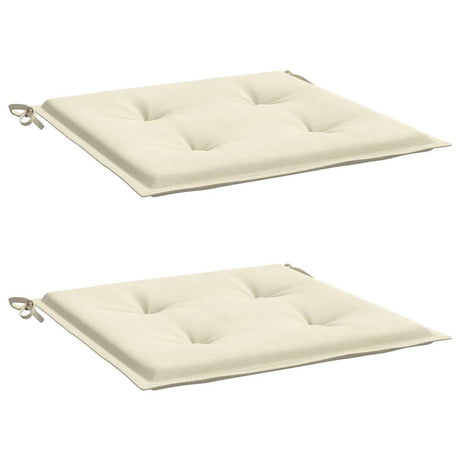 Vidaxl tuinstoelkussens 2 st 40x40x4 cm oxford stof crèmekleurig