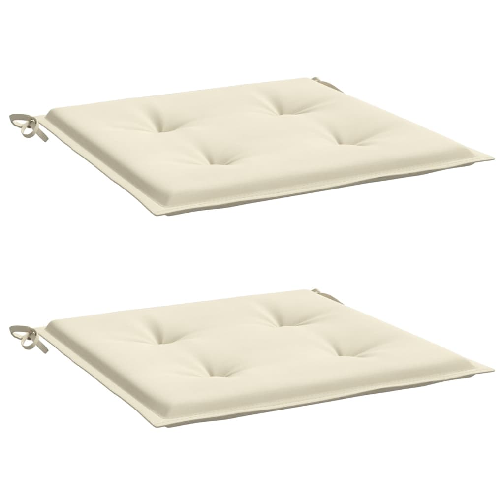 Vidaxl vrtni stol blazine 2 pc 40x40x3 cm oxford tkanina crème -barva