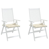 Vidaxl tuinstoelkussens 2 st 40x40x3 cm oxford stof crèmekleurig