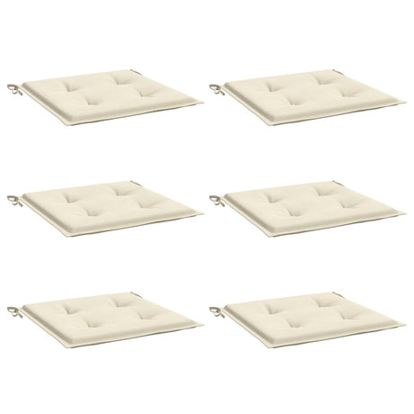 Vidaxl tuinstoelkussens 6 st 40x40x4 cm oxford stof crèmekleurig