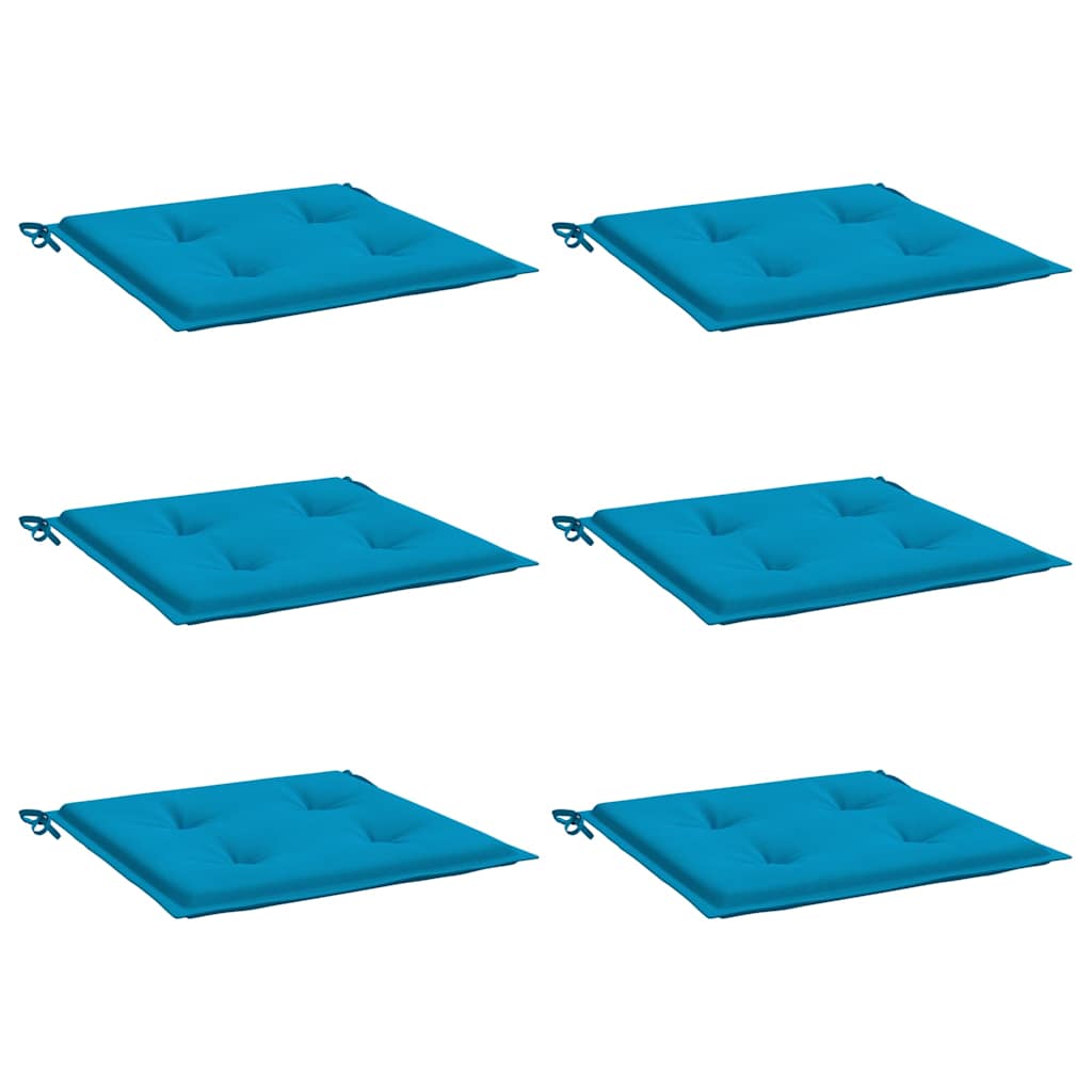 Vidaxl tuinstoelkussens 6 st 40x40x4 cm oxford stof blauw