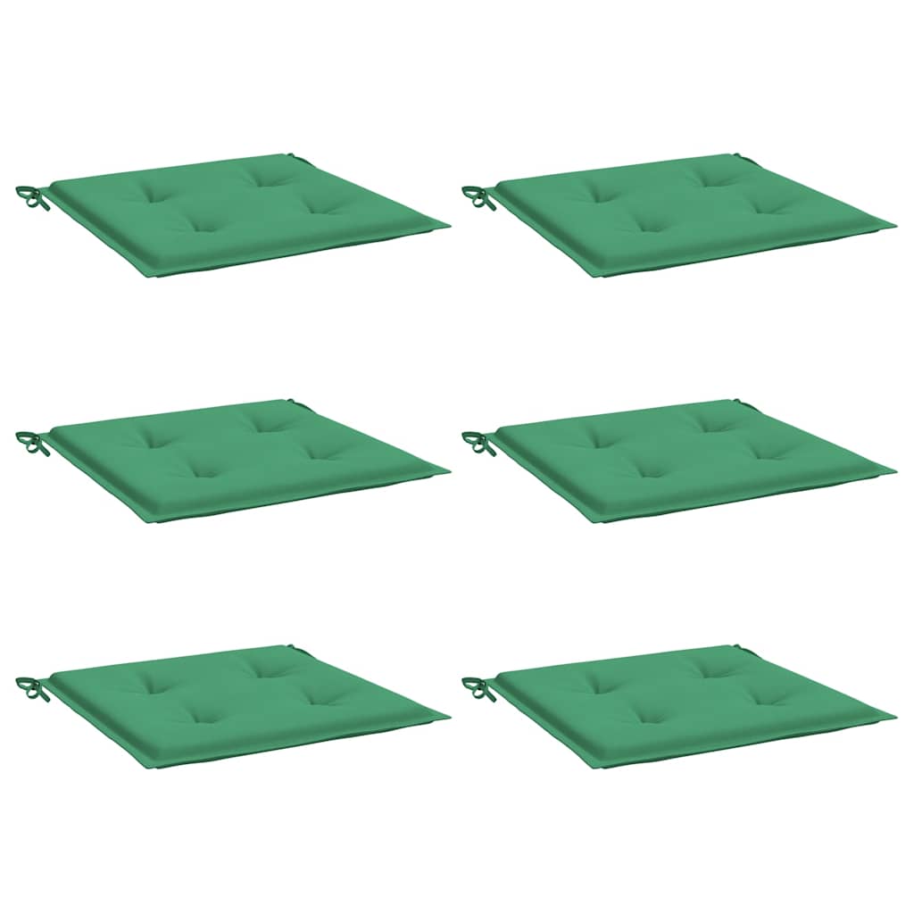 Vidaxl tuinstoelkussens 6 st 40x40x3 cm oxford stof groen
