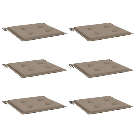 Vidaxl tuinstoelkussens 6 st 40x40x4 cm oxford stof taupe