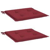 Vidaxl Garden Silla Cushions 2 ST 40x40x3 CM Oxford Fabric Wine Red