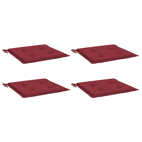 Vidaxl tuinstoelkussens 4 st 40x40x4 cm oxford stof wijnrood