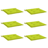 Vidaxl tuinstoelkussens 6 st 40x40x4 cm oxford stof felgroen