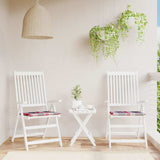 Vidaxl tuinstoelkussens 2 st 40x40x4 cm oxford stof ruitpatroon rood