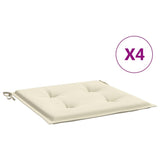 Vidaxl tuinstoelkussens 4 st 50x50x4 cm oxford stof crèmekleurig