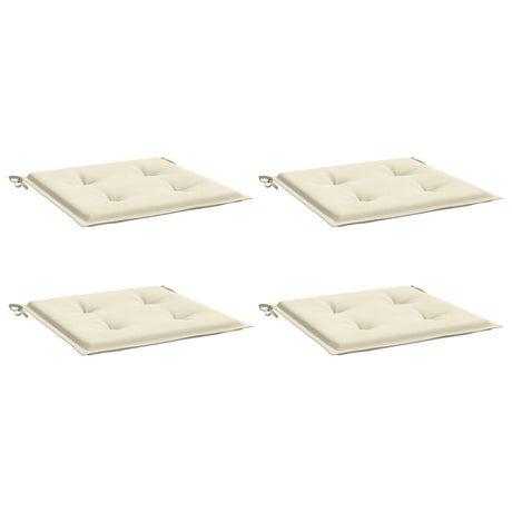 Vidaxl tuinstoelkussens 4 st 50x50x4 cm oxford stof crèmekleurig