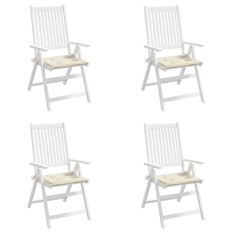 Vidaxl tuinstoelkussens 4 st 50x50x3 cm oxford stof crèmekleurig