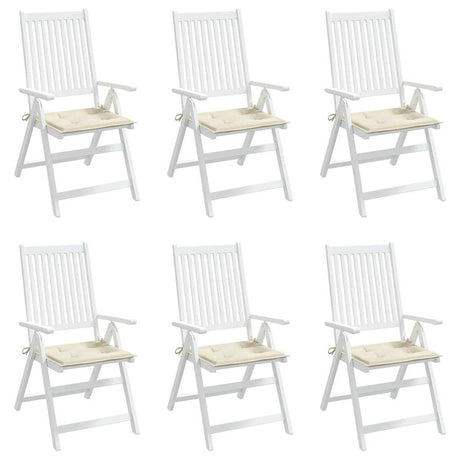 Vidaxl tuinstoelkussens 6 st 50x50x3 cm oxford stof crèmekleurig
