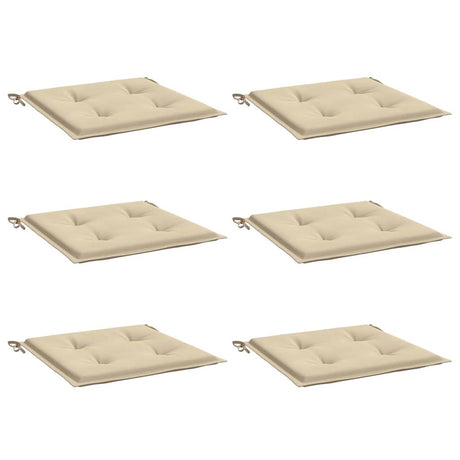 Vidaxl tuinstoelkussens 6 st 50x50x3 cm oxford stof beige