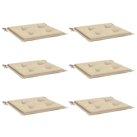 Vidaxl tuinstoelkussens 6 st 50x50x4 cm oxford stof beige