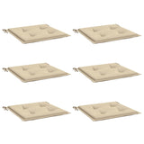 Cojines de silla de jardín Vidaxl 6 st 50x50x3 cm oxford tela beige