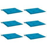 Vidaxl tuinstoelkussens 6 st 50x50x4 cm oxford stof blauw