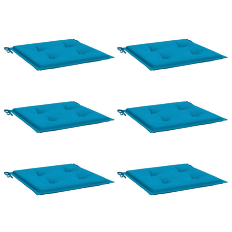 Vidaxl tuinstoelkussens 6 st 50x50x4 cm oxford stof blauw