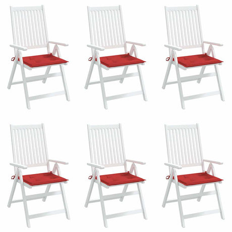 Vidaxl tuinstoelkussens 6 st 50x50x3 cm oxford stof rood