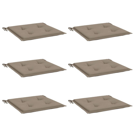 Vidaxl tuinstoelkussens 6 st 50x50x4 cm oxford stof taupe