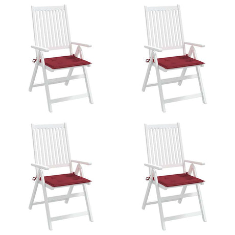 Vidaxl tuinstoelkussens 4 st 50x50x3 cm oxford stof wijnrood