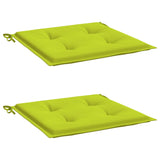 Cojines de silla de jardín Vidaxl 2 st 50x50x3 cm oxford tela verde brillante