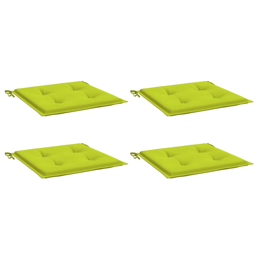 Cuscini da sedia da giardino Vidaxl 4 ST 50x50x3 cm tessuto oxford verde brillante