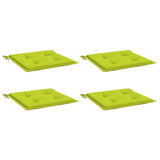 Cuscini da sedia da giardino Vidaxl 4 ST 50x50x3 cm tessuto oxford verde brillante