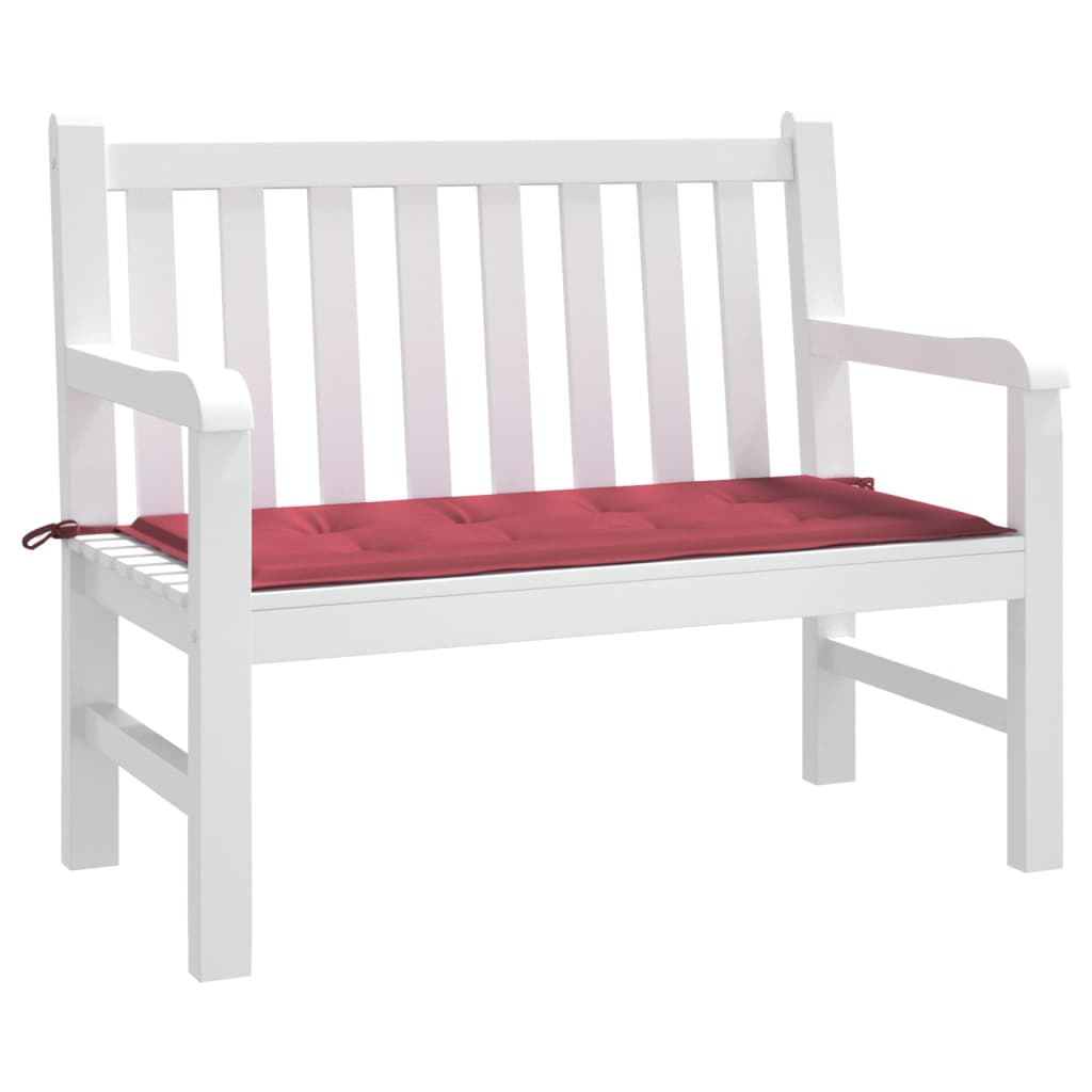 Vidaxl Garden Bench Cushion 100x50x3 cm Oxford stoffvin rød