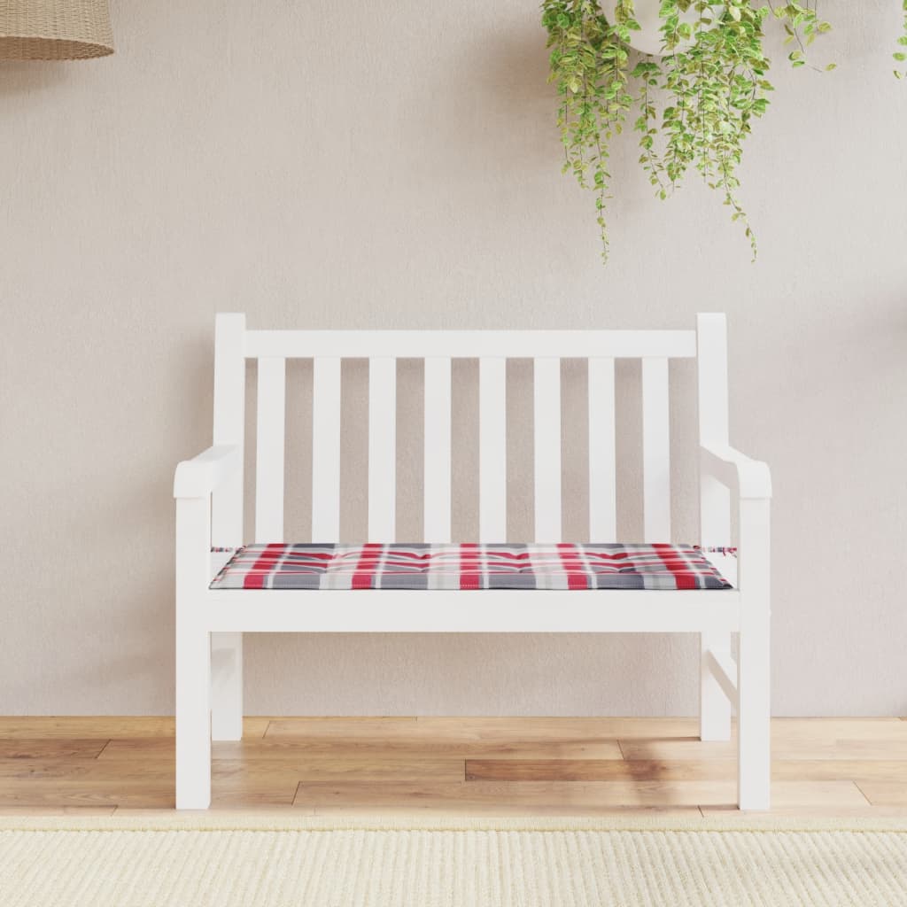 Vidaxl Garden Bench Cushion 100x50x3 cm Oxford Fabric Diamond Pattern Red