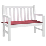 Vidaxl Garden Bench Cushion 120x50x3 cm Oxford stoffvin rød